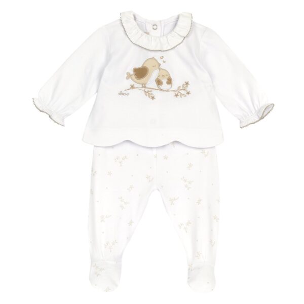 chicco completo maglia e pantaloni con piedini