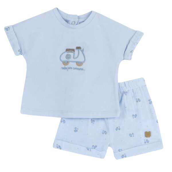 chicco completo maglietta manica corta e pantaloni corti