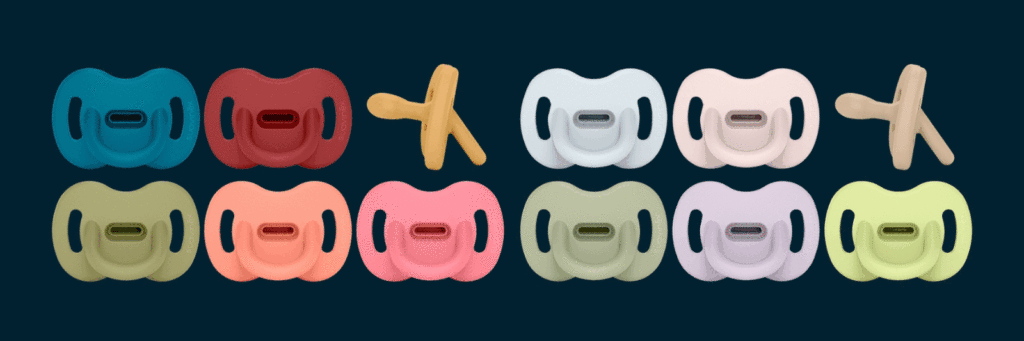 Succhietti colorati in silicone per neonati