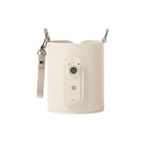 Borsa beige con controllo digitale e tracolla