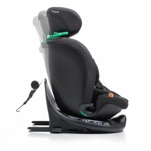 seggiolino auto kanda ifix 40 150cm girevole 360 colore jet black