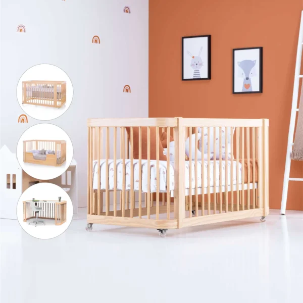 alondra lettino letto bambini (3in1) 70x140 cm legno · crea due nomad