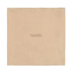 Mussola beige con logo nanan ricamato al centro